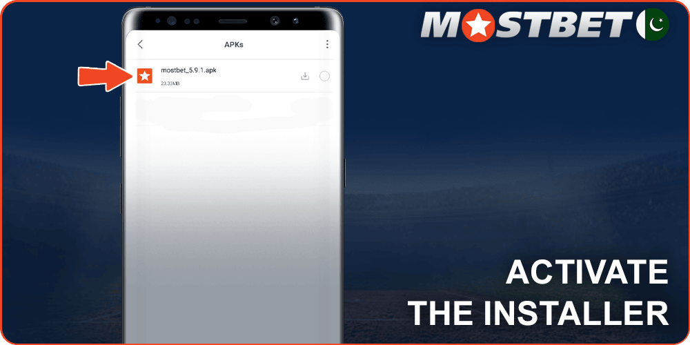 Installing the Mostbet application