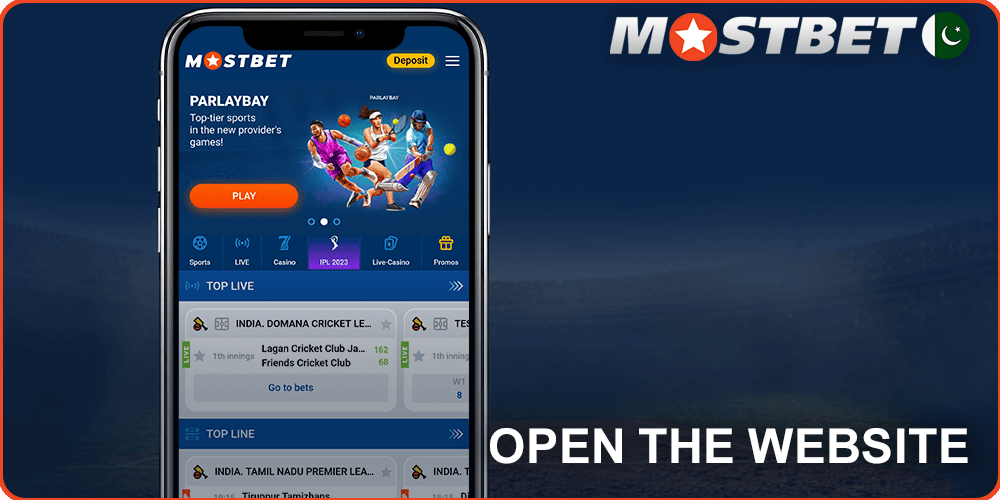 Open Mostbet on your iPhone