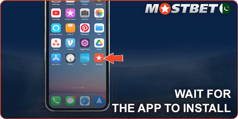 Wait until Mostbet for iOS is installed