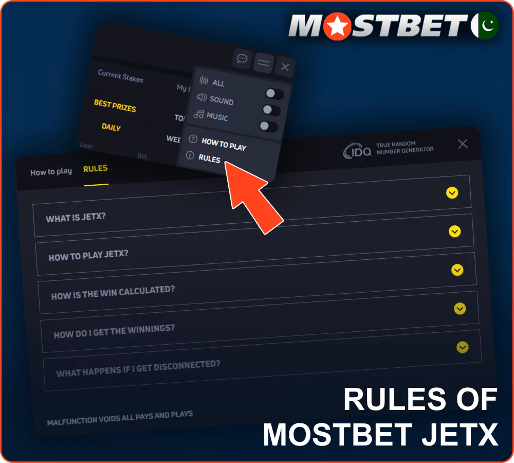 JetX game rules at Mostbet Pakistan